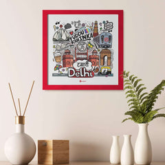 Delhi - Doodle Print Photo Frame - Discovering India