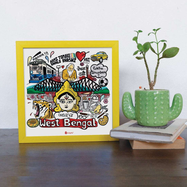 West Bengal Discovering India Doodle Print Photo Frame