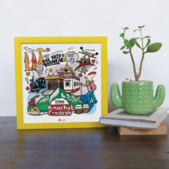 Himachal Pradesh  -  Doodle Print Photo Frame - Discovering India