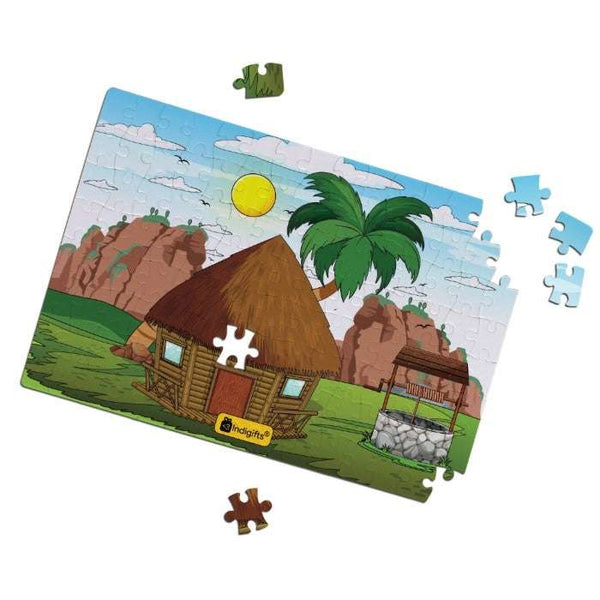 Gift Hamper For Rakhi Puzzle, Rakhi, Roli, Chawal With Card