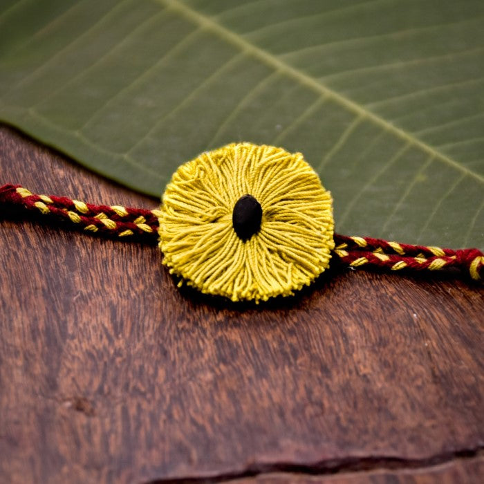 Yellow, Red and Jodhpuri Plantable Set of 3 Seed Rakhis