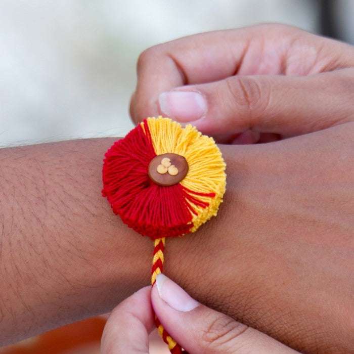 Sanyog and Saanjh Eco-friendly Seed Rakhi With Kaju Katli Mini Bites 125 gm