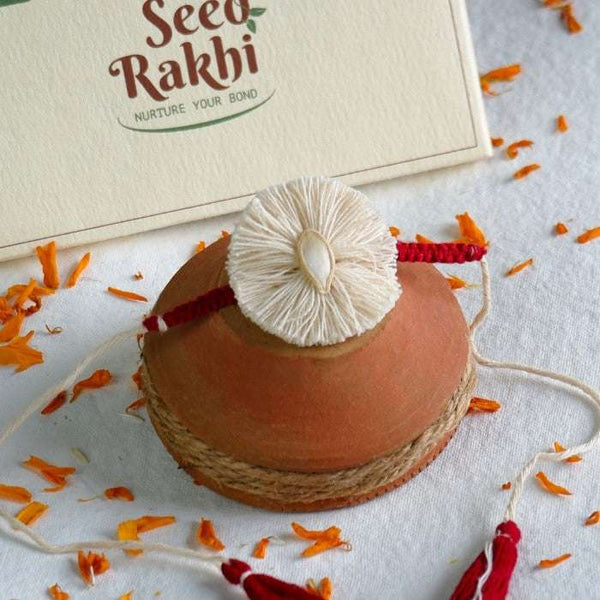 Seed Rakhi Set Of 7 For Rakshabandhan (Red, Yellow, Papaya, Jodhpuri, Wind, Moon and Sun)