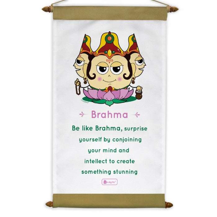 Scroll with Be Like Brahma Printed