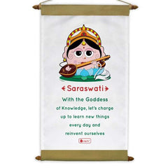 Scroll with Be Like Saraswati Printed