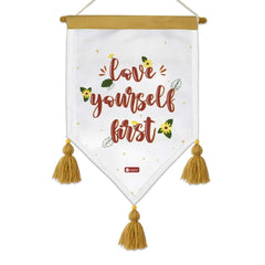 Love Yourself First Printed Triangular Valentine Scroll Decoration Gift