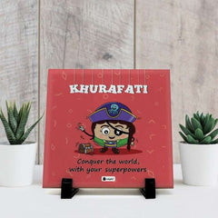 Khurafati Printed Table D&eacute;cor Ceramic Tile 6x6 Inches