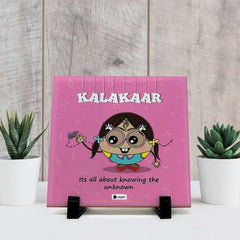 Kalakaar Printed Table D&eacute;cor Ceramic Tile 6x6 Inches