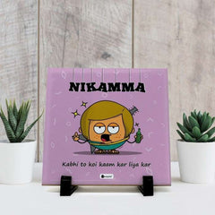 Nikamma Printed Table D&eacute;cor Ceramic Tile 6x6 Inches