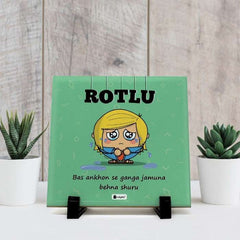 Rotlu Printed Table D&eacute;cor Ceramic Tile 6x6 Inches