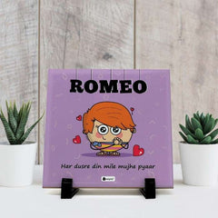 Romeo Printed Table D&eacute;cor Ceramic Tile 6x6 Inches