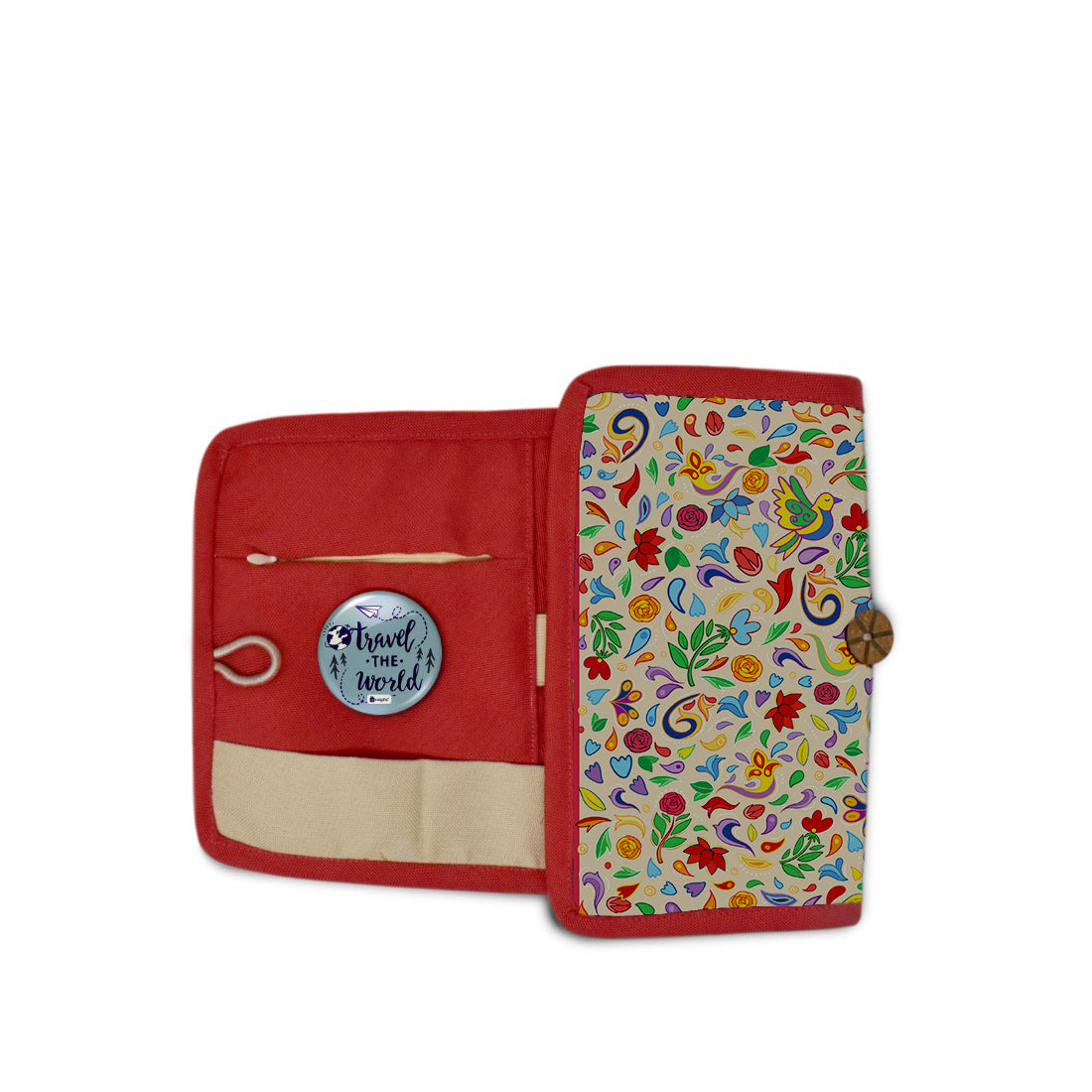 Travel Kit- Diary,Pen and Post Cards (Red)