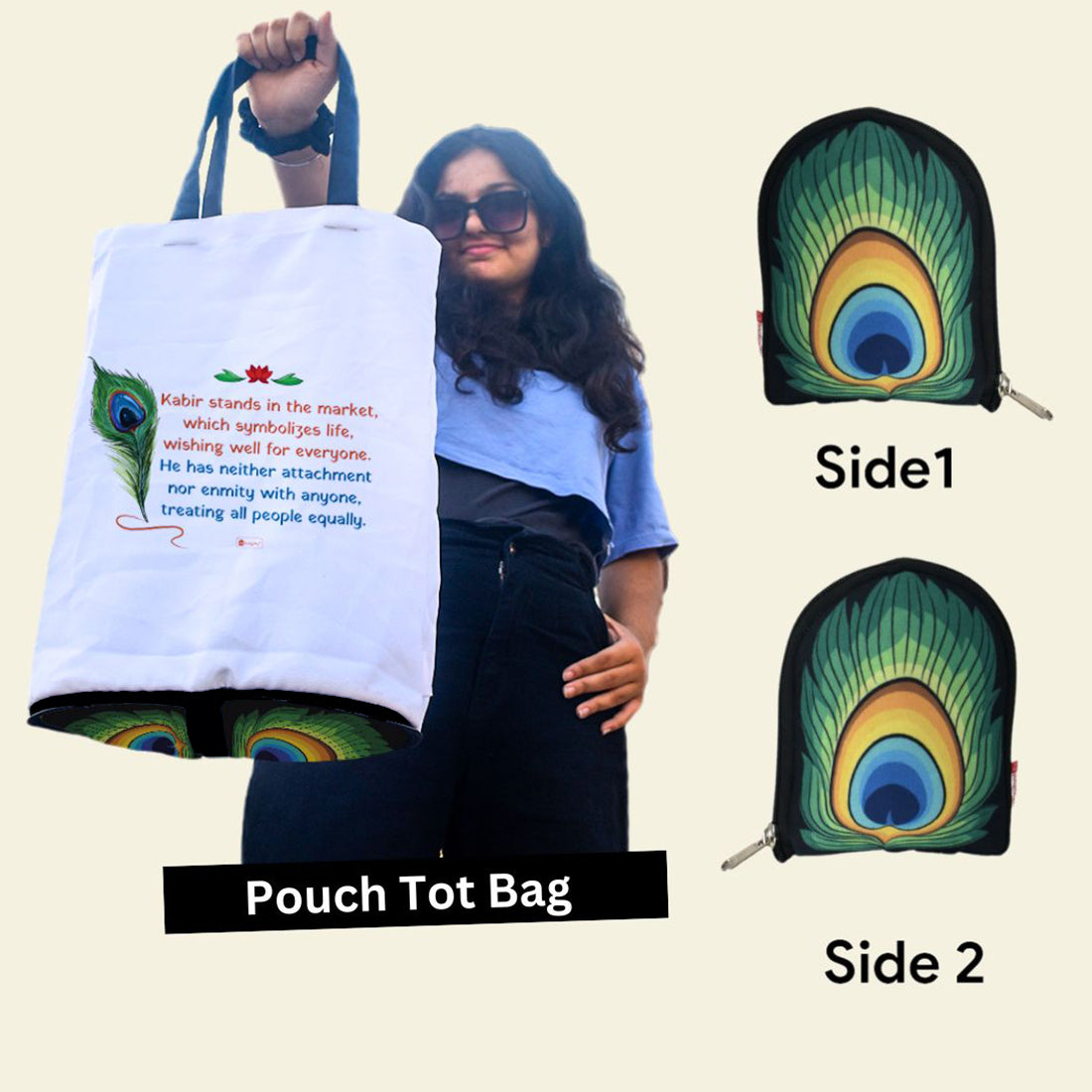 Mor Pankh Foldable Tote Bag