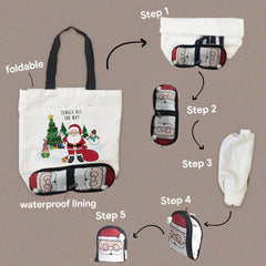 Santa Foldable Tote Bag