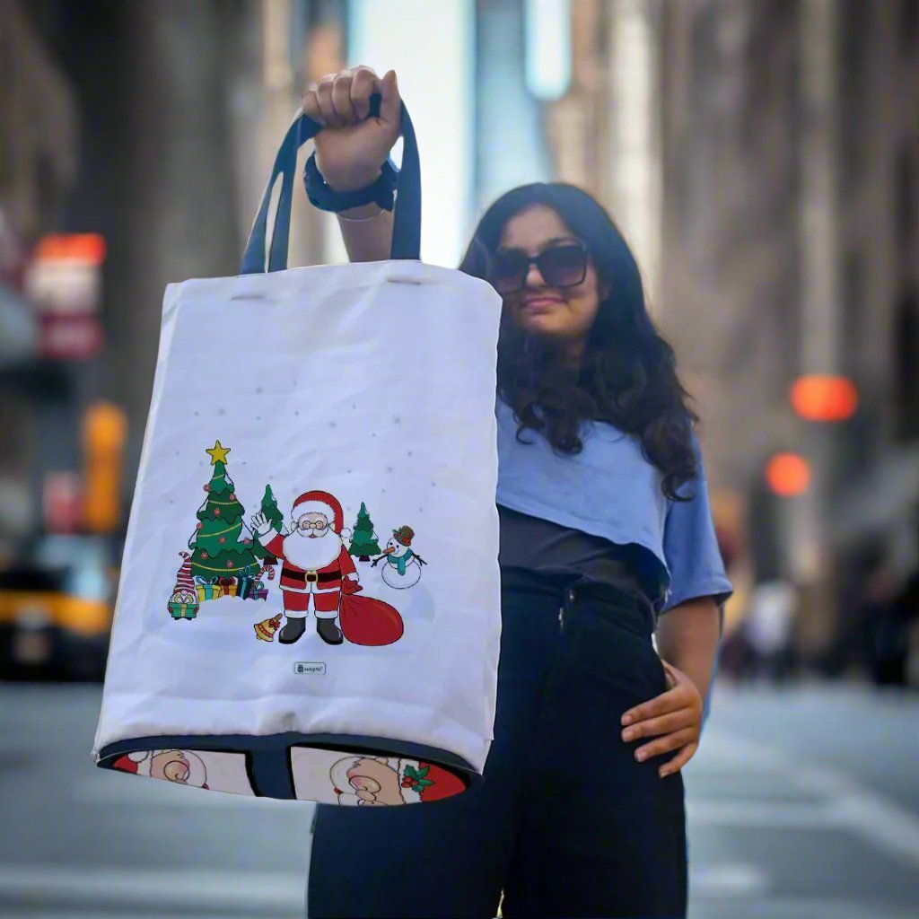 Santa Foldable Tote Bag