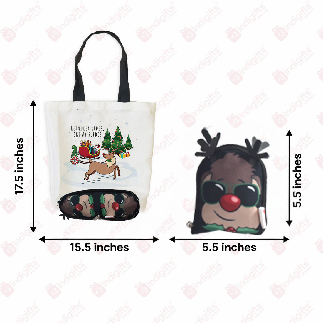 Reindeer Foldable Tote Bag