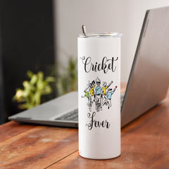 Cricket Fever Printed Tumbler With Lid And Steel Straw - 590 ML