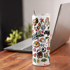 Good Morning Doodle Art Stainless Steel Tumbler - Discovering India