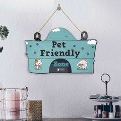 Gifts for Pet Lover- Pet Friendly Quotes Printed Multicolor Mini Wall Hanging with Ceramic Coffee Mug and Soft Toy