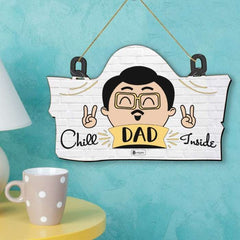 Chill Dad Inside Wall Hanging, Multicolor