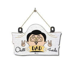 Chill Dad Inside Wall Hanging, Multicolor