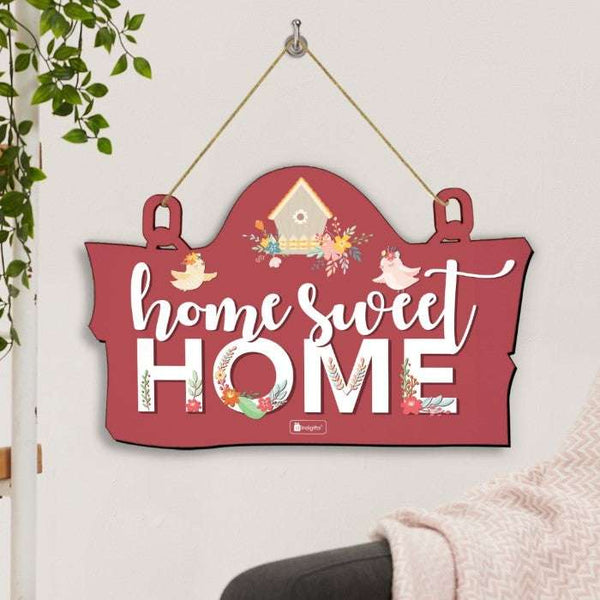 Home Sweet Home Printed Wooden Wall Hanging