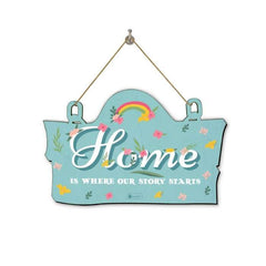 Home Is Where Our Story Starts Printed Wall Hanging