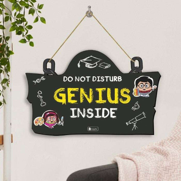 Genius Inside Printed Wooden Wall Hanging &amp; To Do List Planner Gift For Kids