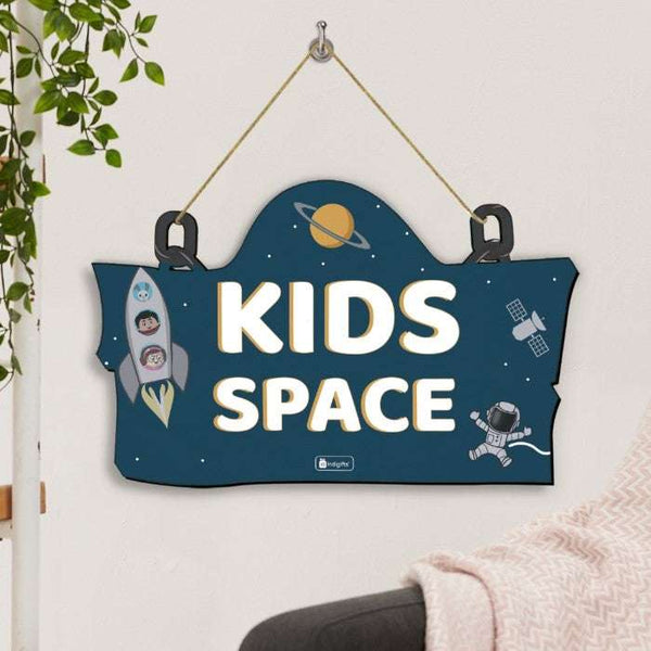 Kids Space Printed Wooden Wall Hanging &amp; To Do List Planner Gift For Kids