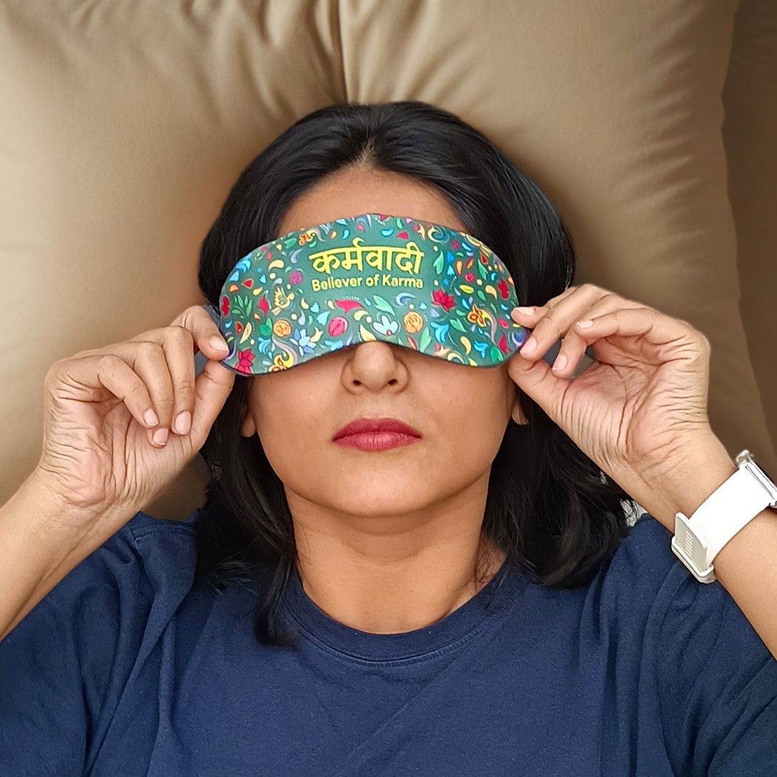 Karmvadi Sleeping Eye Mask With Gel- Kabir Vani