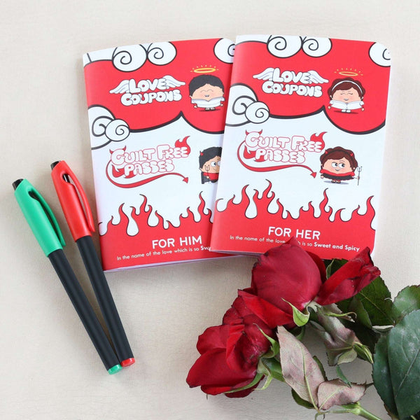 Love Story Valentine Diary - Gift Set of two for him and for her