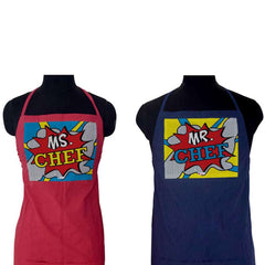 Mr. and Ms. Chef Digital Printed Apron