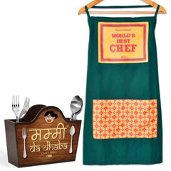 Kitchen Apron &amp; Cutlery Holder- Utility Mothers Day Gift