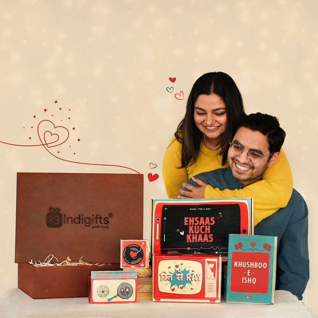 5 Senses Love Hamper with personalised greeting card