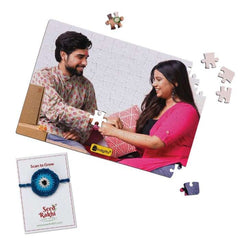 Gift for Bhai Eco Friendly Rakhi, Customized Puzzle,  Rakshabandhan Gift, Rakhi For Bhai with Gift