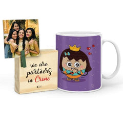 Pyari Dulari Mug with Mini Frame (Purple)