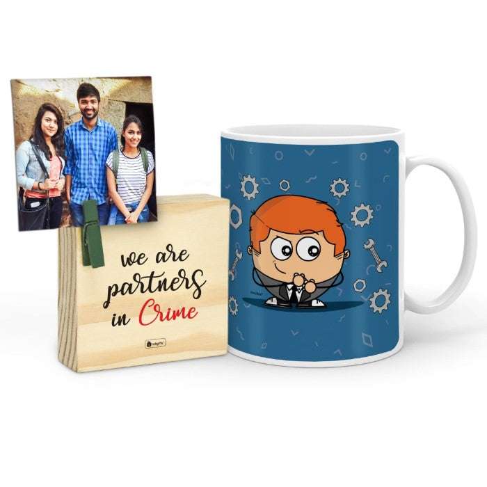 Jugaadu Mug with Mini Frame (Blue)