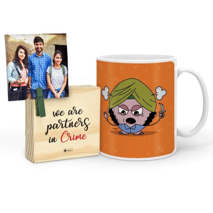 Gussel Mug with Mini Frame (Orange)