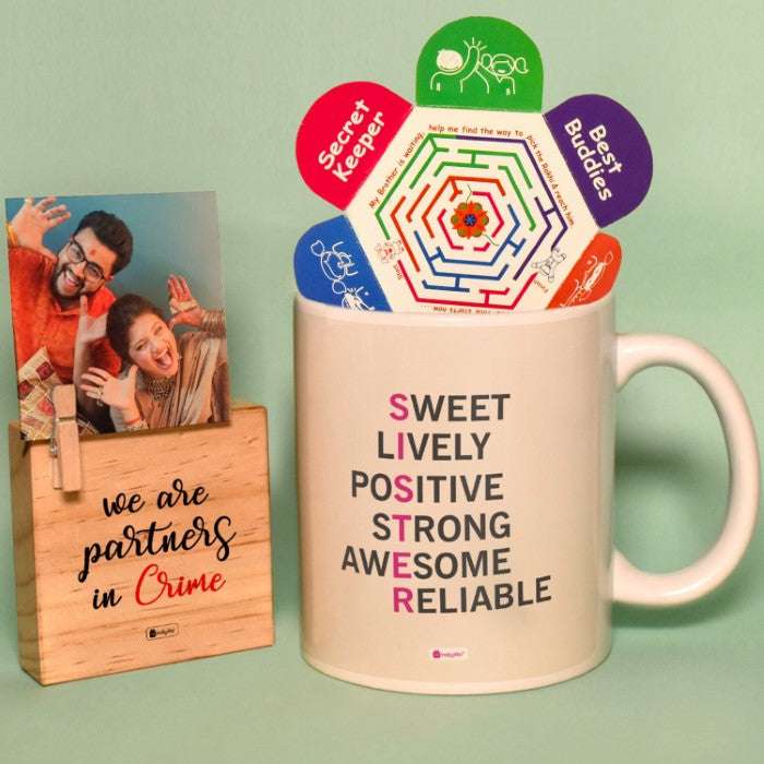 Meaning Of Sister Mug & Wooden Plaque – Indigifts