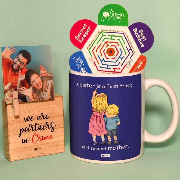 Meaning Of Sister Mug & Wooden Plaque – Indigifts