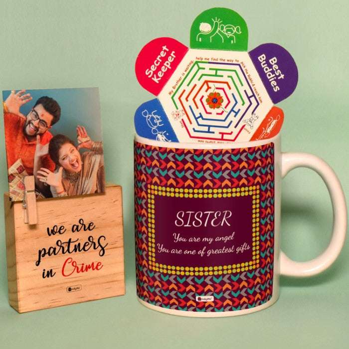 Meaning Of Sister Mug & Wooden Plaque – Indigifts