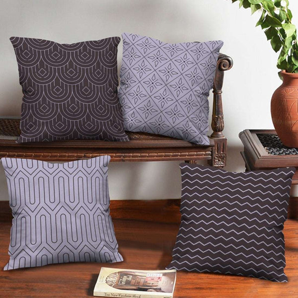 Reversible Cushion Cover Set of 4-16 X16 Inches