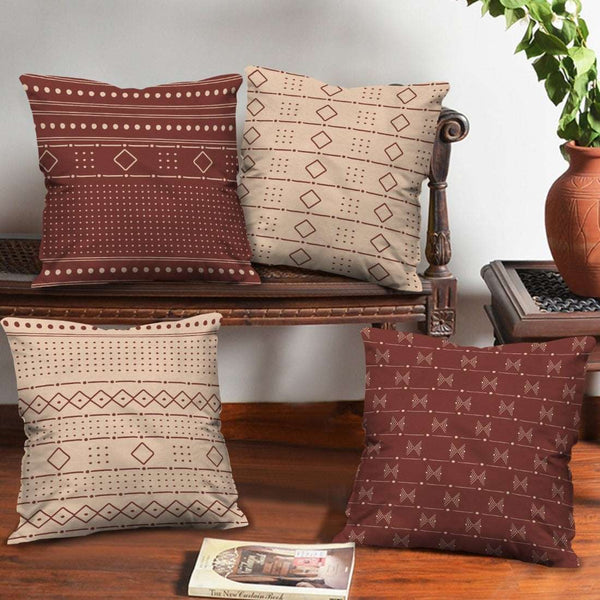 Reversible Floral Cushion Covers Set of 4