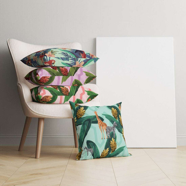 Dual Sided Printed Floral Cushion Covers Set of 4