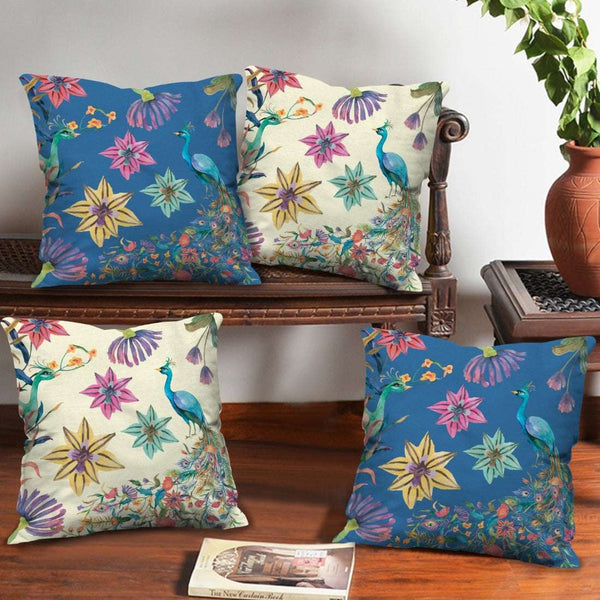 Reversible Cushion Covers for Living Room Set of 4