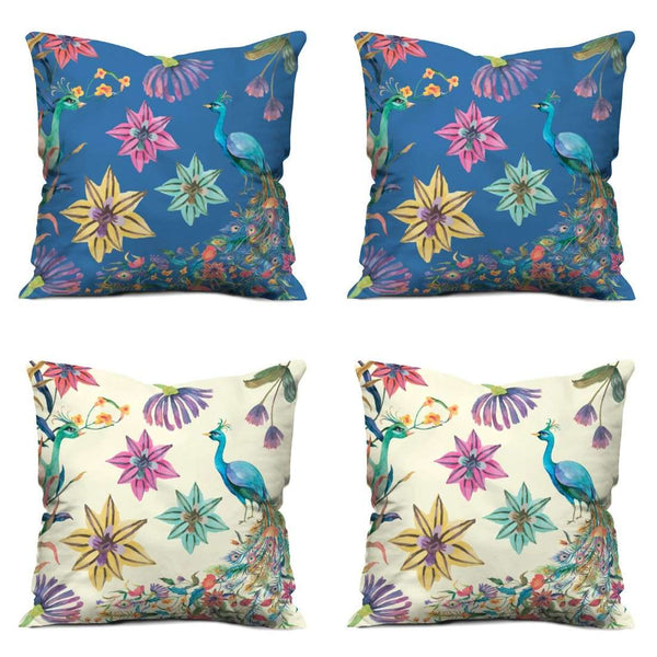 Reversible Cushion Covers for Living Room Set of 4