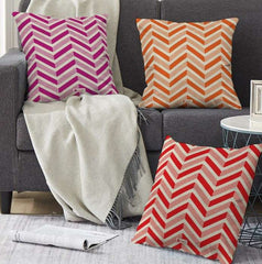 Geometric Print 3 Cushion Cover Set (Multi)