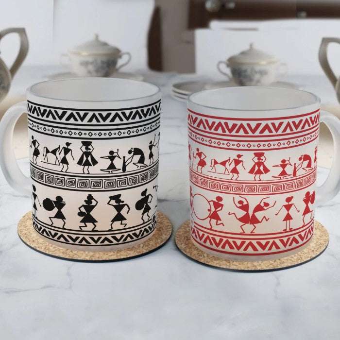 Printed Coffee Mug For Gift Frosted Coffee Mug Set Of 2