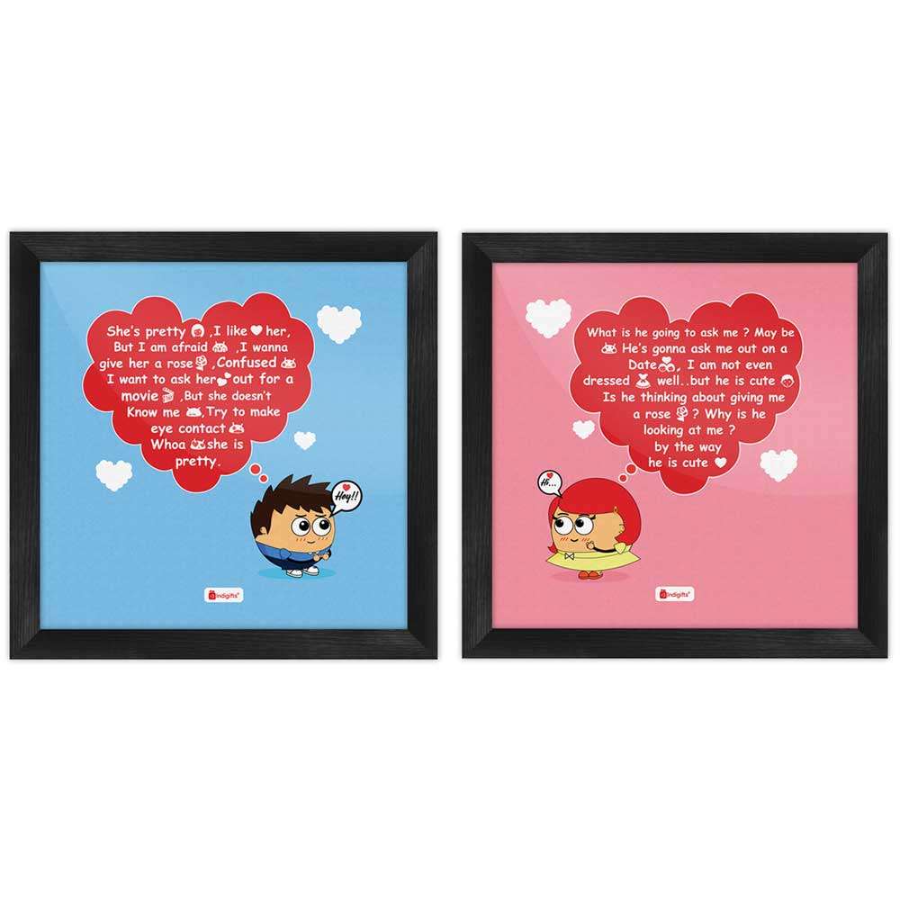 Love Quote Teenagers Love Thoughts Multi Poster Frames Set of 2