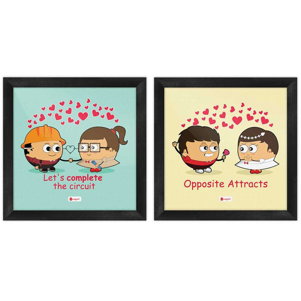 Love Quote Cute Couple Multi Poster Frame Set of 2